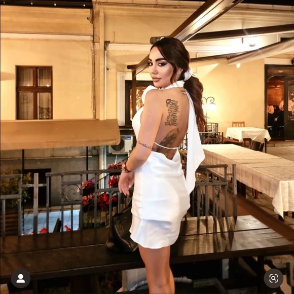 ZARA SATIN EFFECT DRESS - Picture 13 of 15